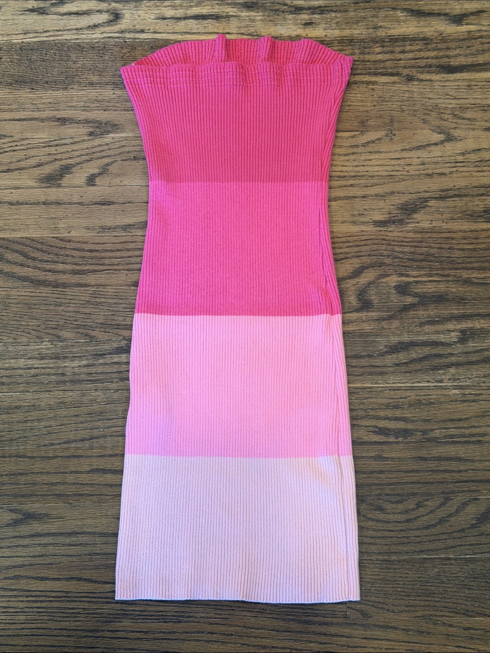 SHEIN Pink Ribbed Strapless Tube Top - Picture 3 of 3